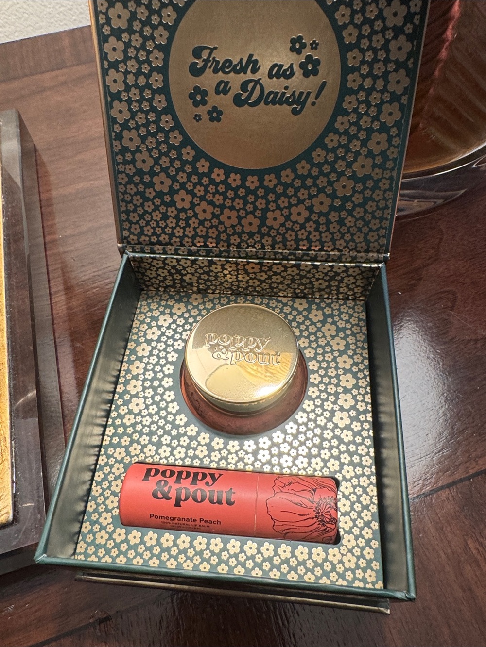 Pomegranate Peach Lip Care Set - lip balm and scrub